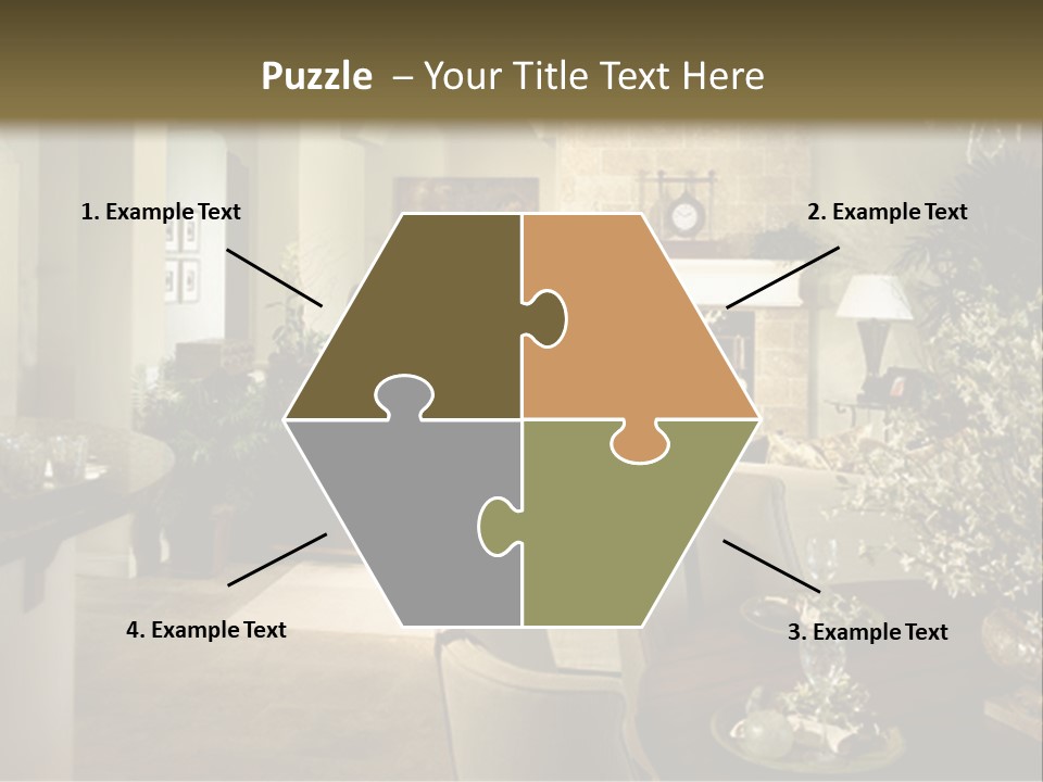 A Living Room Filled With Furniture And A Fireplace PowerPoint Template