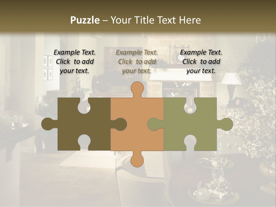 A Living Room Filled With Furniture And A Fireplace PowerPoint Template