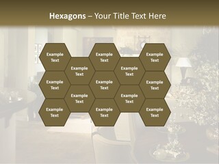 A Living Room Filled With Furniture And A Fireplace PowerPoint Template