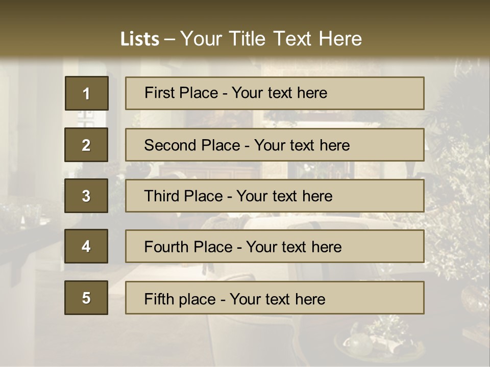A Living Room Filled With Furniture And A Fireplace PowerPoint Template