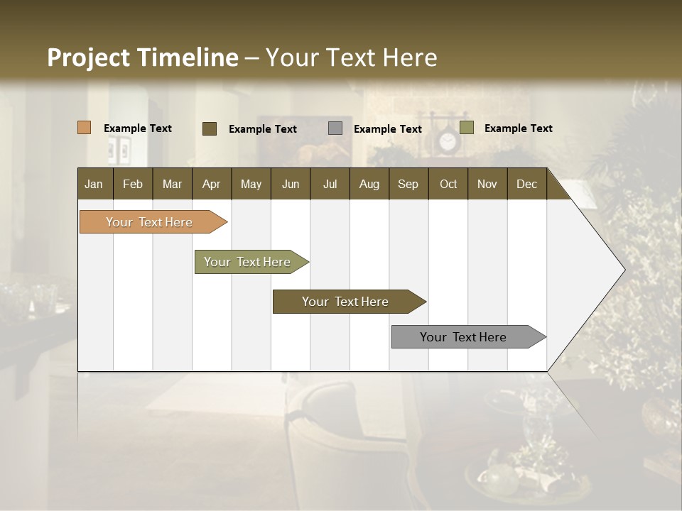 A Living Room Filled With Furniture And A Fireplace PowerPoint Template