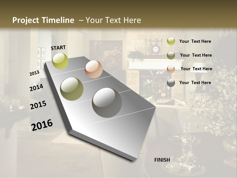A Living Room Filled With Furniture And A Fireplace PowerPoint Template