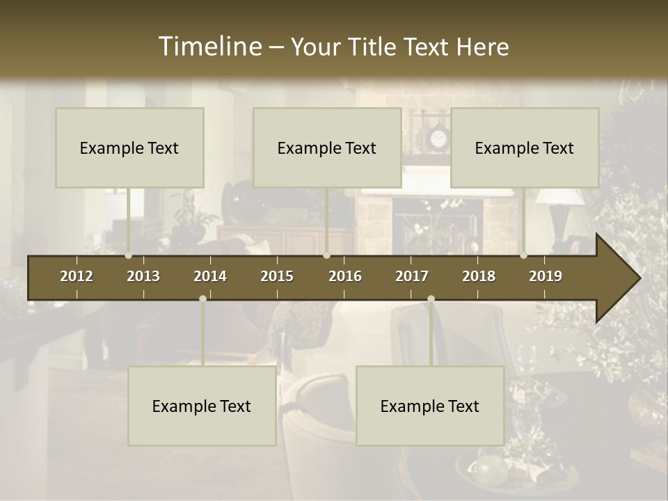 A Living Room Filled With Furniture And A Fireplace PowerPoint Template