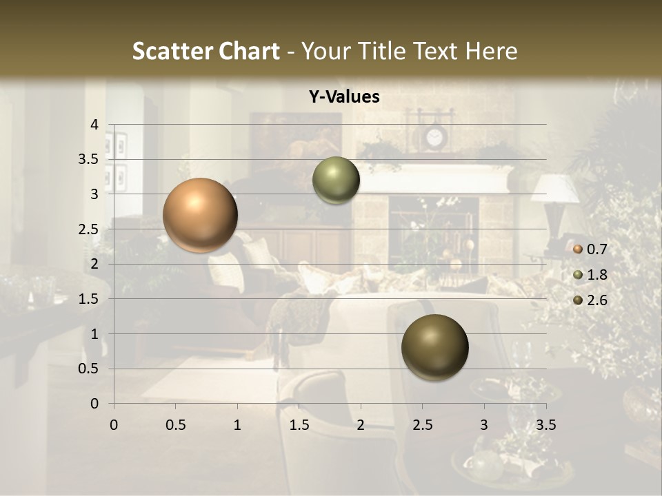 A Living Room Filled With Furniture And A Fireplace PowerPoint Template