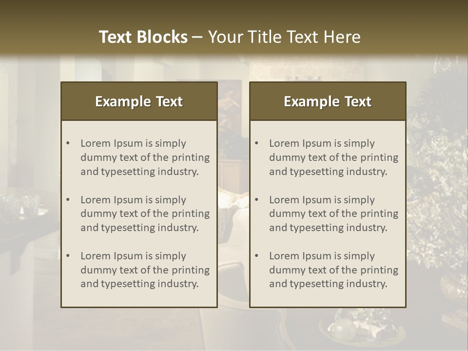 A Living Room Filled With Furniture And A Fireplace PowerPoint Template