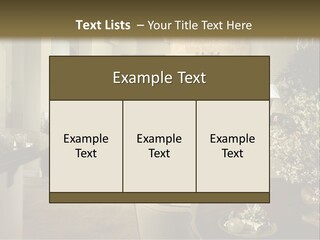 A Living Room Filled With Furniture And A Fireplace PowerPoint Template