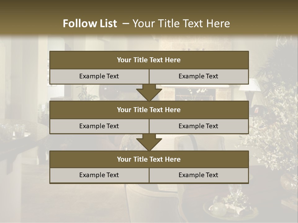 A Living Room Filled With Furniture And A Fireplace PowerPoint Template