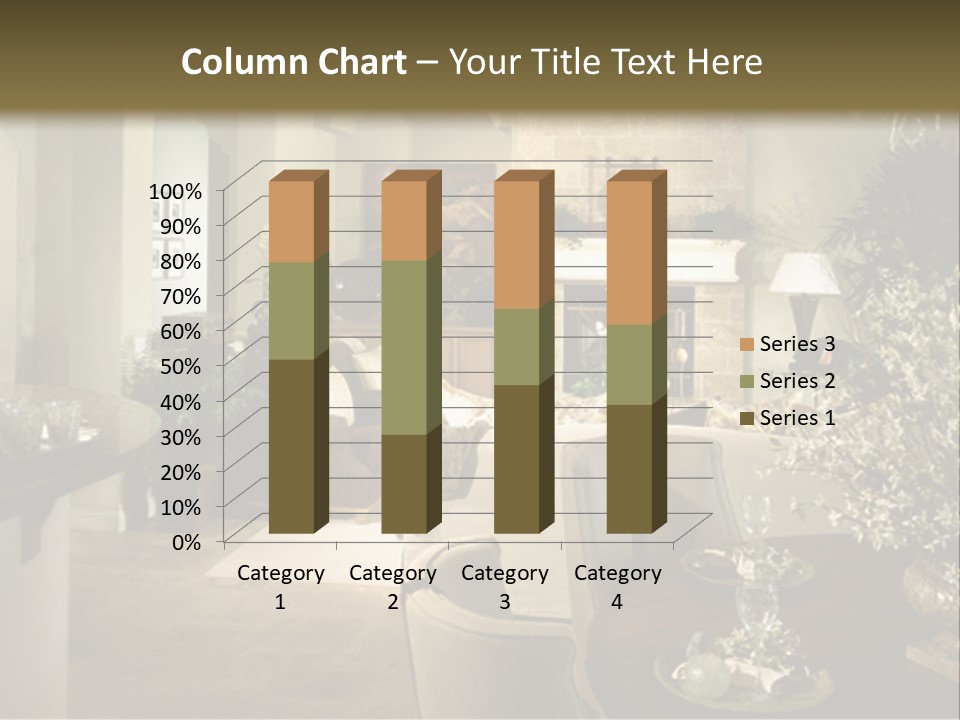 A Living Room Filled With Furniture And A Fireplace PowerPoint Template