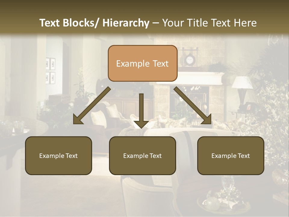 A Living Room Filled With Furniture And A Fireplace PowerPoint Template