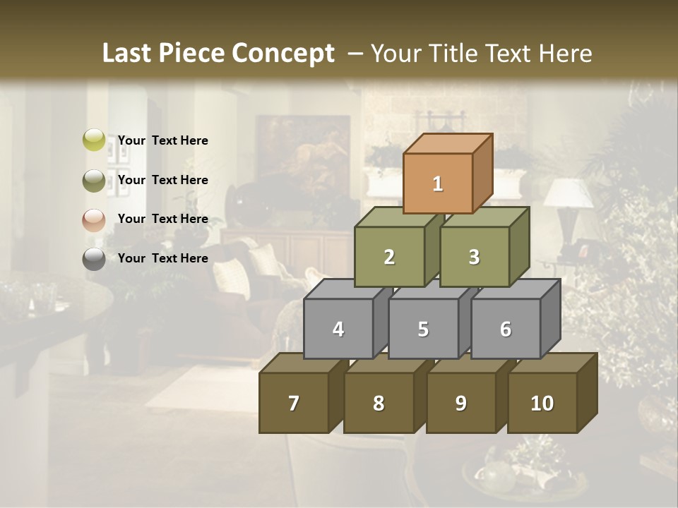 A Living Room Filled With Furniture And A Fireplace PowerPoint Template