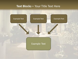 A Living Room Filled With Furniture And A Fireplace PowerPoint Template