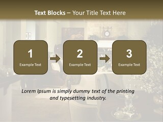 A Living Room Filled With Furniture And A Fireplace PowerPoint Template