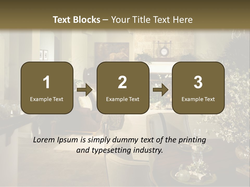 A Living Room Filled With Furniture And A Fireplace PowerPoint Template