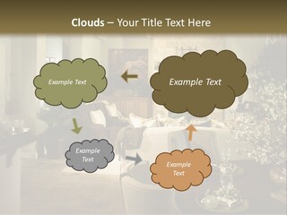 A Living Room Filled With Furniture And A Fireplace PowerPoint Template