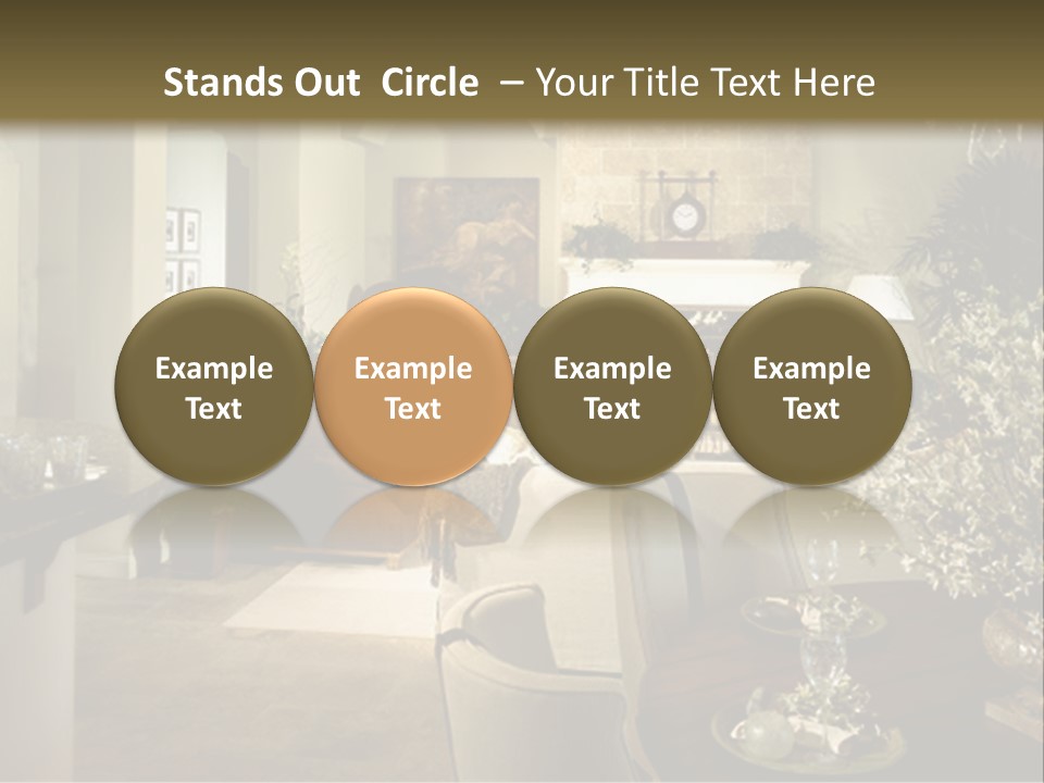 A Living Room Filled With Furniture And A Fireplace PowerPoint Template