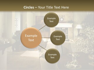 A Living Room Filled With Furniture And A Fireplace PowerPoint Template