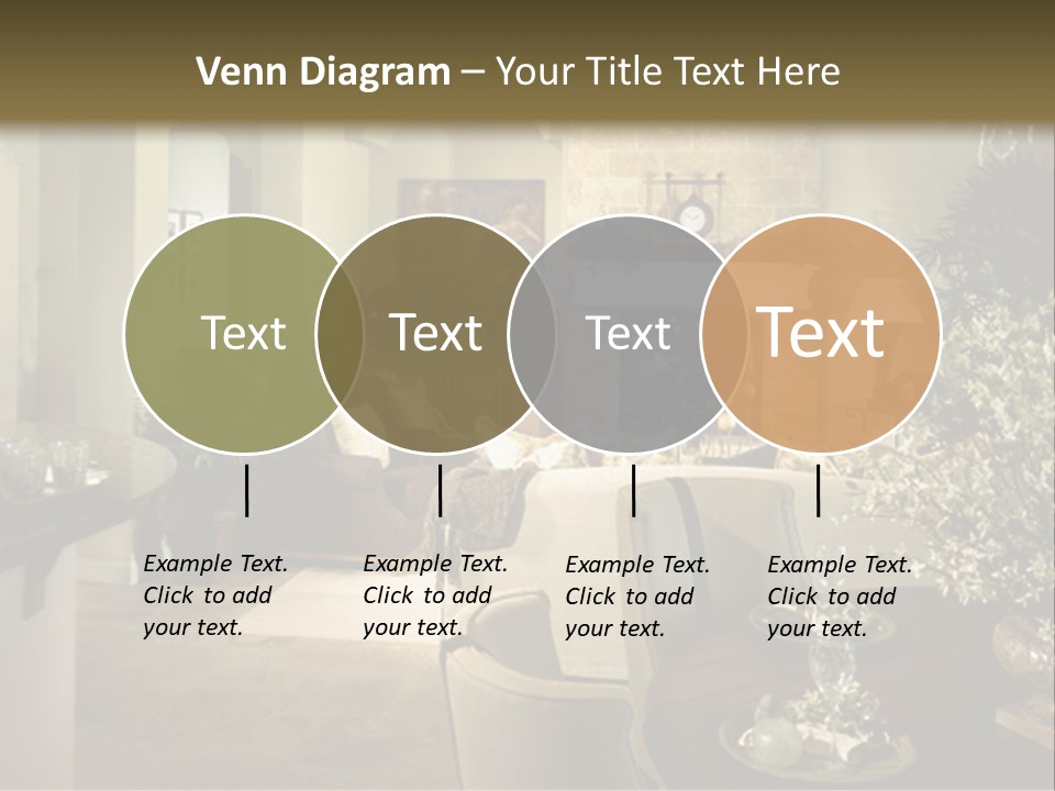 A Living Room Filled With Furniture And A Fireplace PowerPoint Template