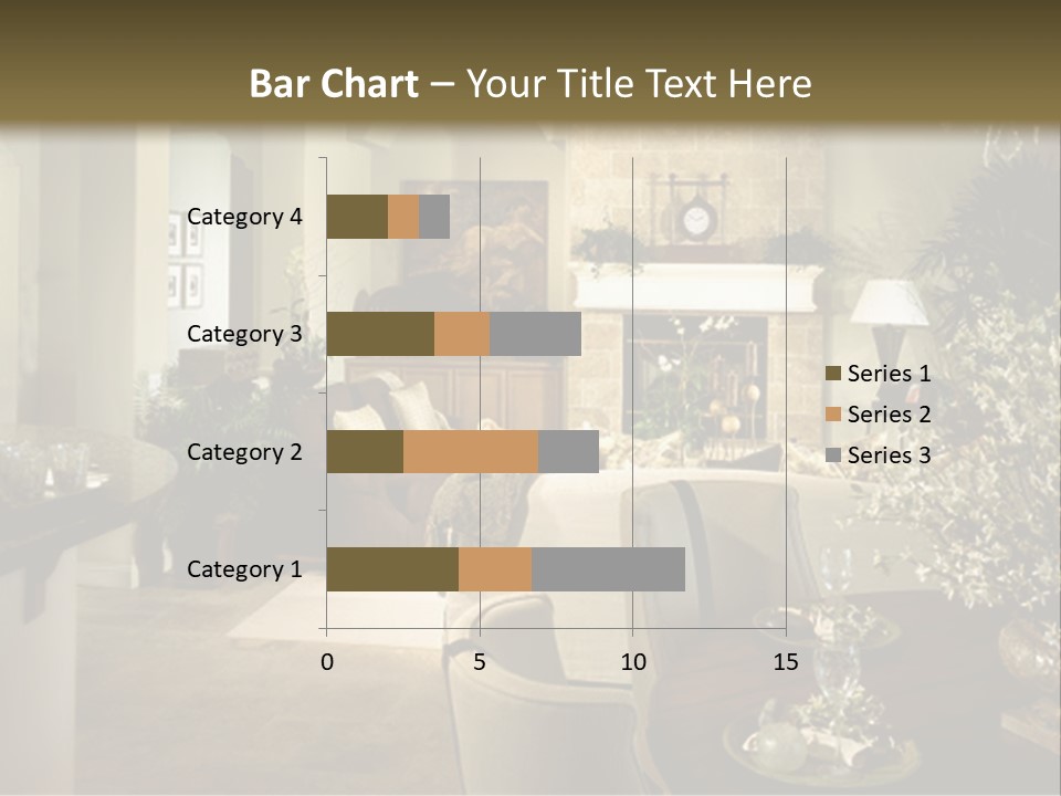 A Living Room Filled With Furniture And A Fireplace PowerPoint Template