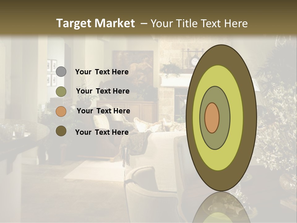 A Living Room Filled With Furniture And A Fireplace PowerPoint Template