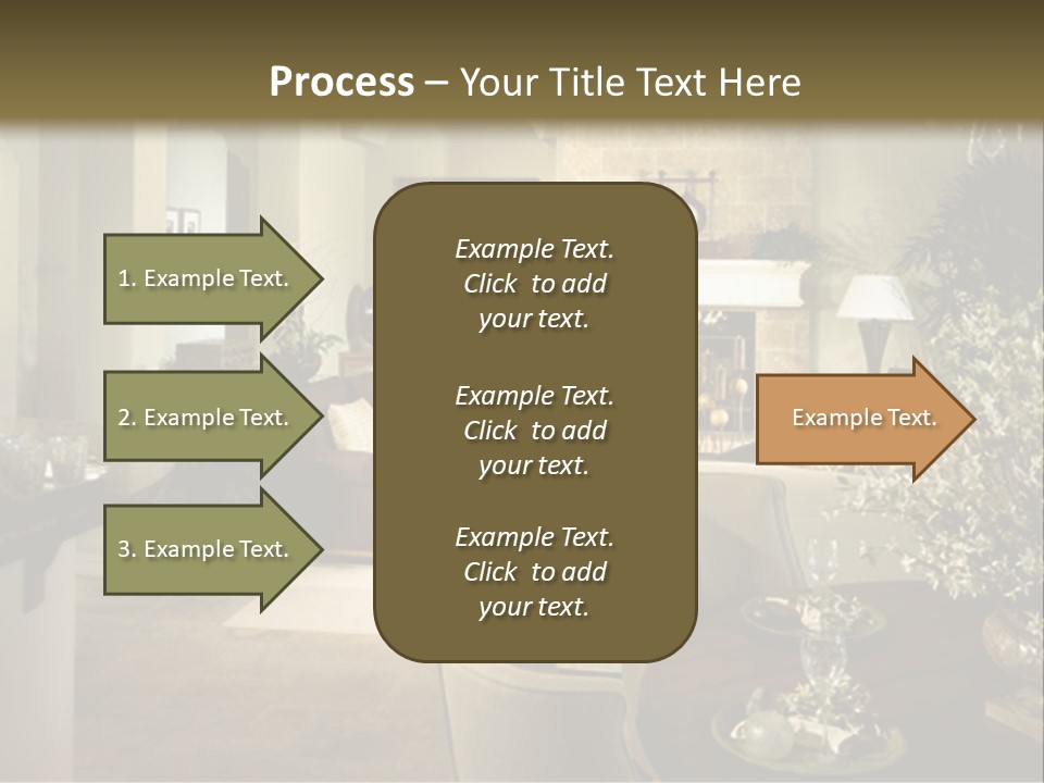 A Living Room Filled With Furniture And A Fireplace PowerPoint Template