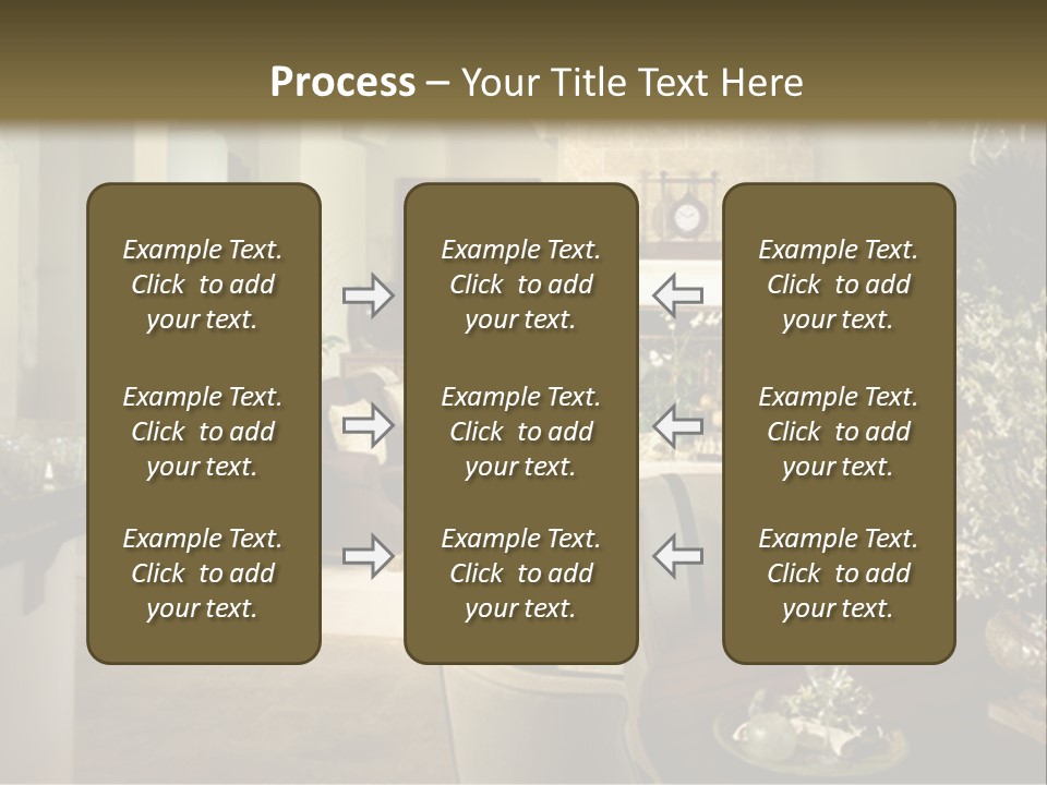 A Living Room Filled With Furniture And A Fireplace PowerPoint Template