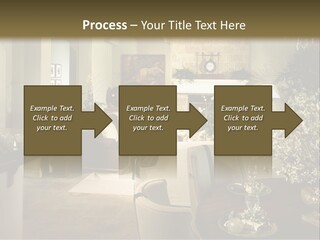 A Living Room Filled With Furniture And A Fireplace PowerPoint Template