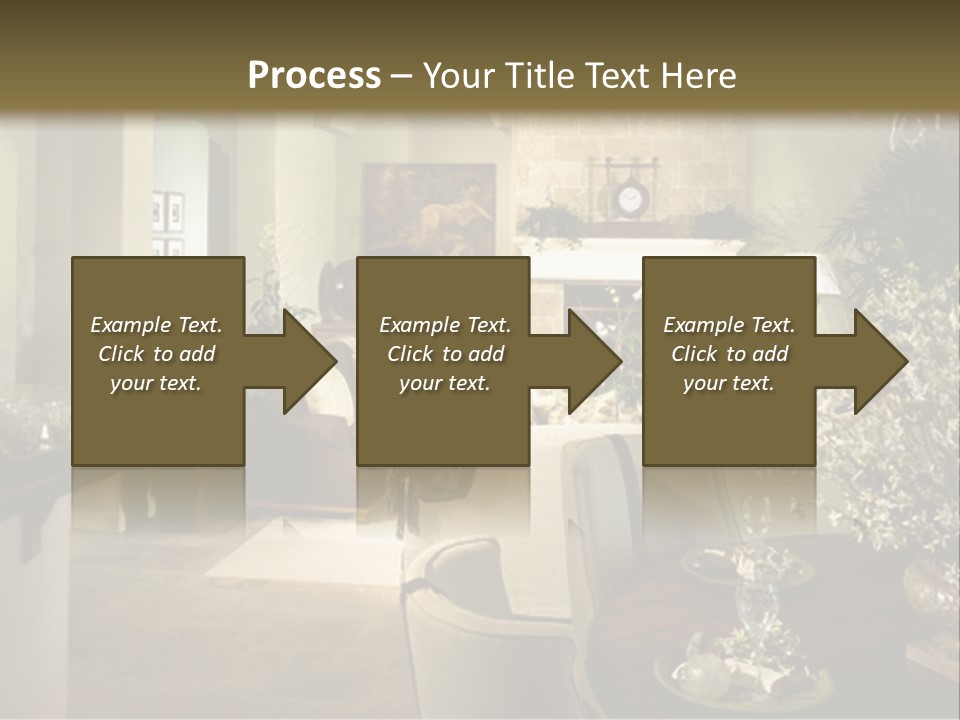 A Living Room Filled With Furniture And A Fireplace PowerPoint Template