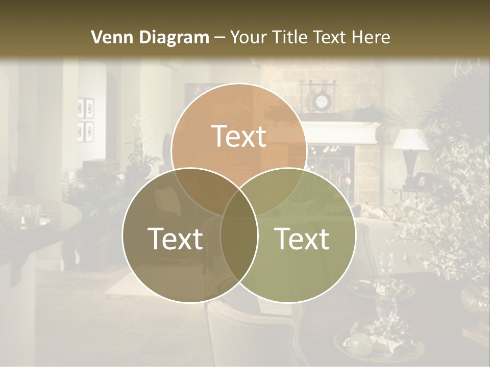 A Living Room Filled With Furniture And A Fireplace PowerPoint Template