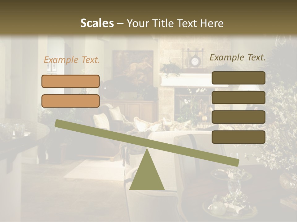 A Living Room Filled With Furniture And A Fireplace PowerPoint Template