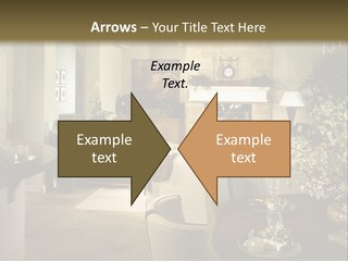 A Living Room Filled With Furniture And A Fireplace PowerPoint Template