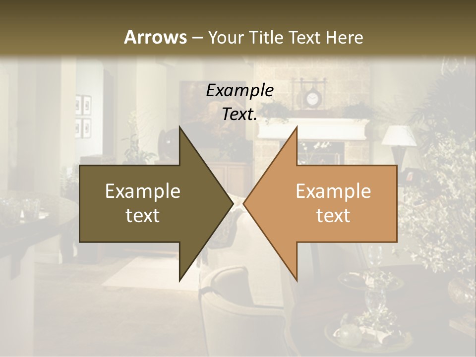A Living Room Filled With Furniture And A Fireplace PowerPoint Template