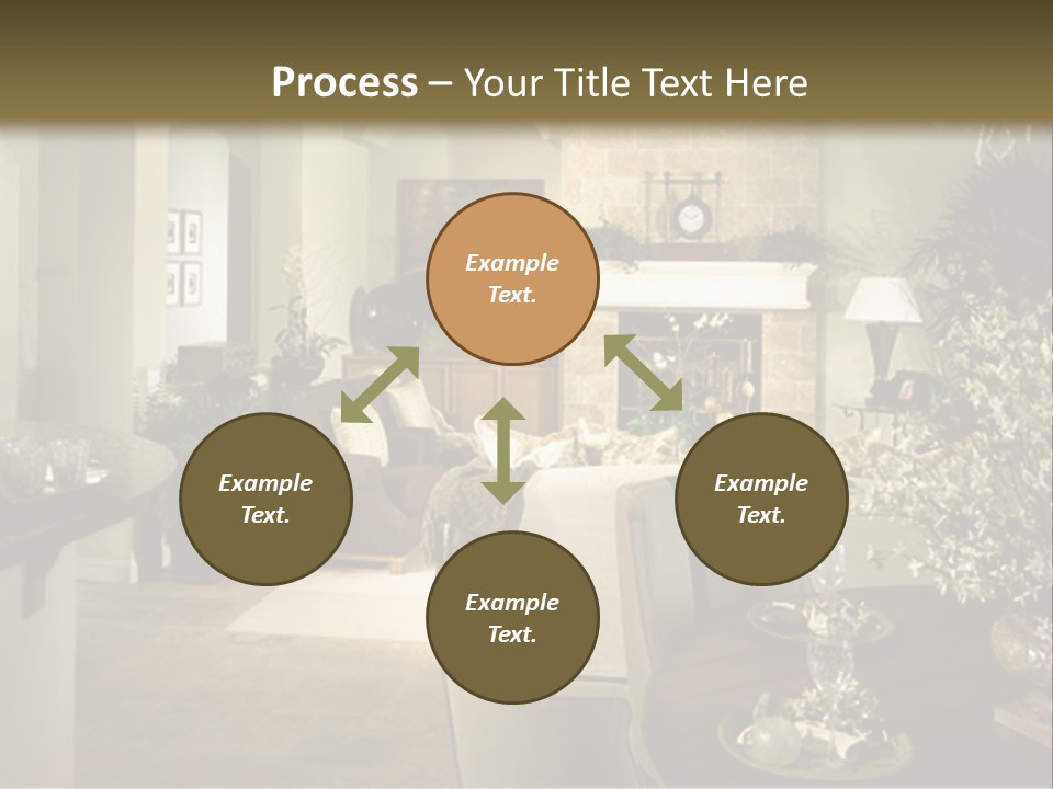 A Living Room Filled With Furniture And A Fireplace PowerPoint Template