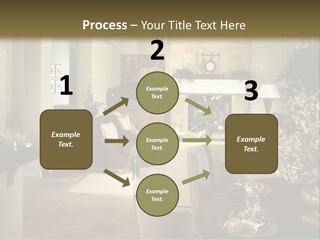 A Living Room Filled With Furniture And A Fireplace PowerPoint Template