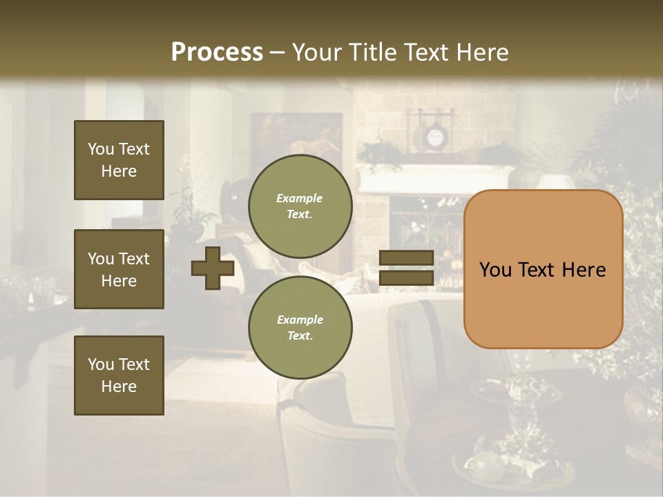 A Living Room Filled With Furniture And A Fireplace PowerPoint Template