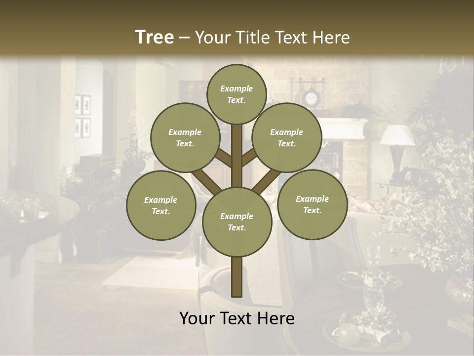 A Living Room Filled With Furniture And A Fireplace PowerPoint Template