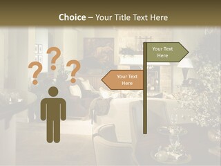 A Living Room Filled With Furniture And A Fireplace PowerPoint Template