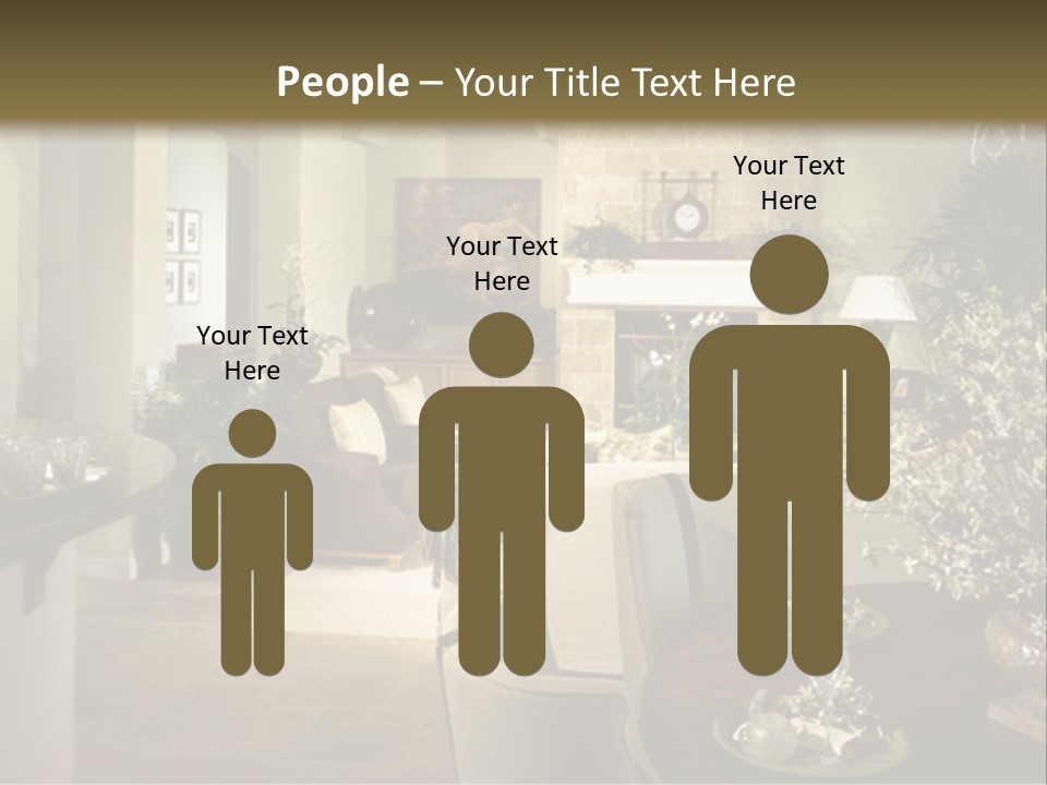 A Living Room Filled With Furniture And A Fireplace PowerPoint Template