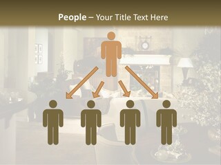 A Living Room Filled With Furniture And A Fireplace PowerPoint Template