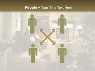 A Living Room Filled With Furniture And A Fireplace PowerPoint Template