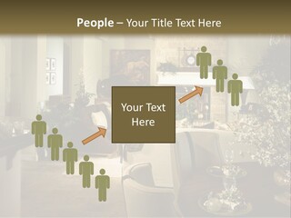 A Living Room Filled With Furniture And A Fireplace PowerPoint Template