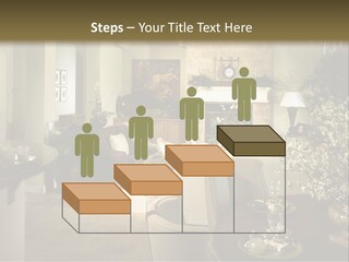 A Living Room Filled With Furniture And A Fireplace PowerPoint Template