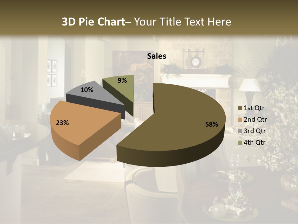 A Living Room Filled With Furniture And A Fireplace PowerPoint Template