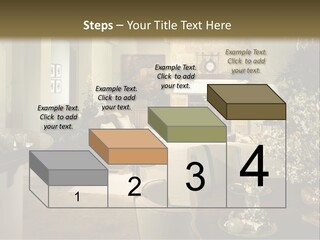 A Living Room Filled With Furniture And A Fireplace PowerPoint Template