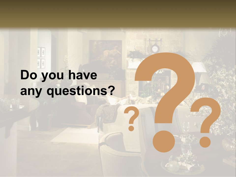 A Living Room Filled With Furniture And A Fireplace PowerPoint Template