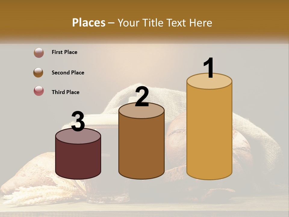 A Table Topped With Bread And A Mug Of Beer PowerPoint Template