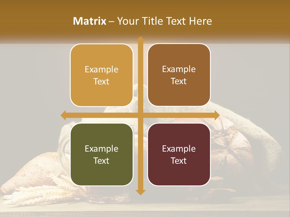 A Table Topped With Bread And A Mug Of Beer PowerPoint Template