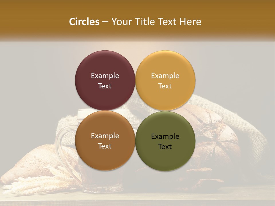 A Table Topped With Bread And A Mug Of Beer PowerPoint Template