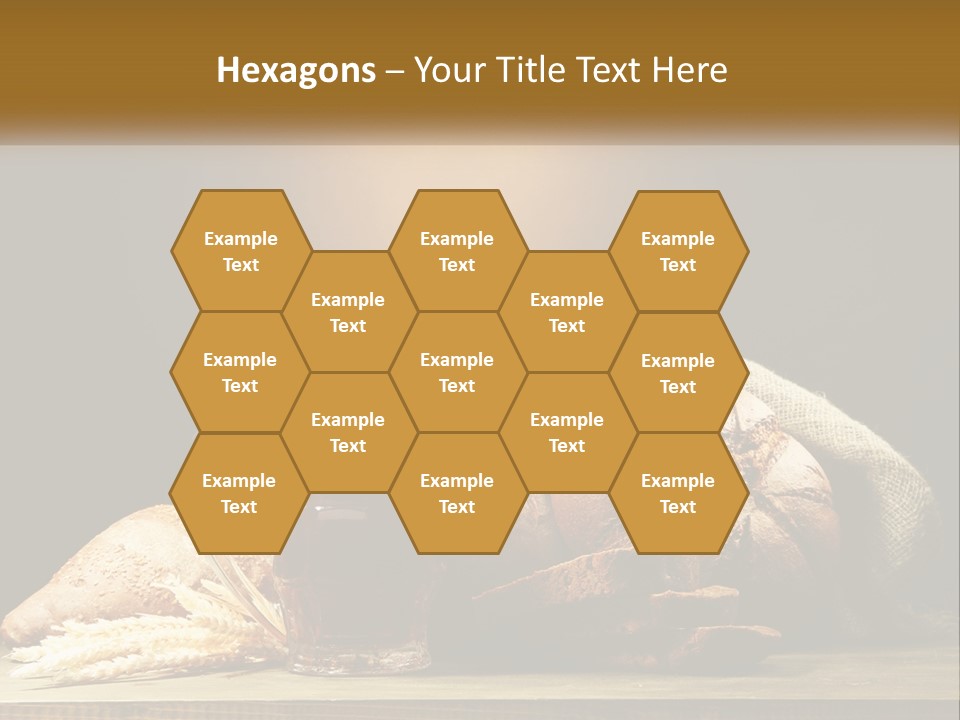 A Table Topped With Bread And A Mug Of Beer PowerPoint Template