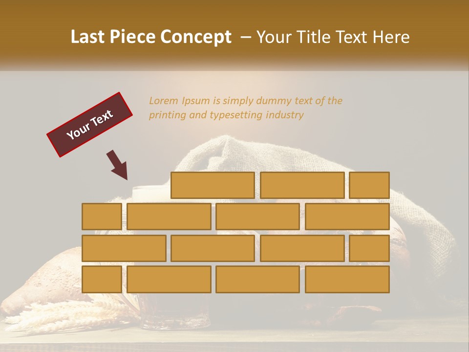 A Table Topped With Bread And A Mug Of Beer PowerPoint Template
