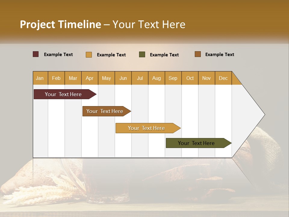 A Table Topped With Bread And A Mug Of Beer PowerPoint Template